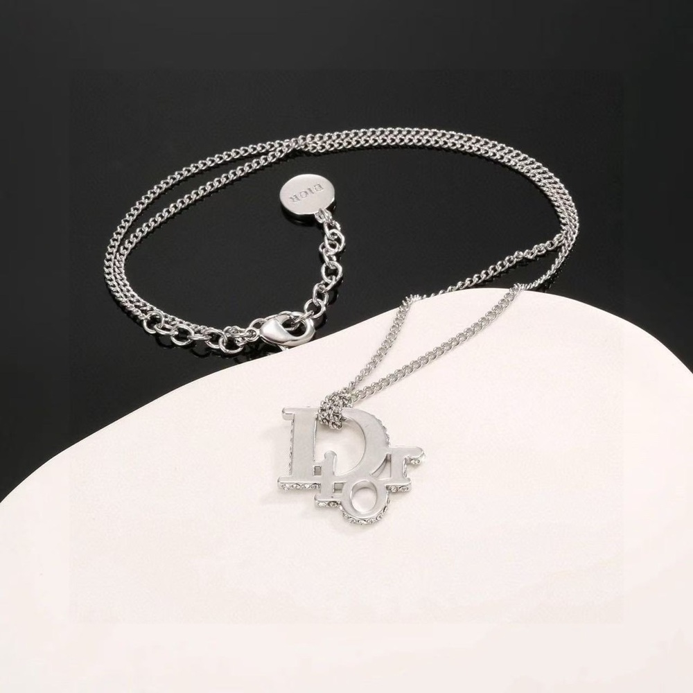 Dior Silver Logo Necklace